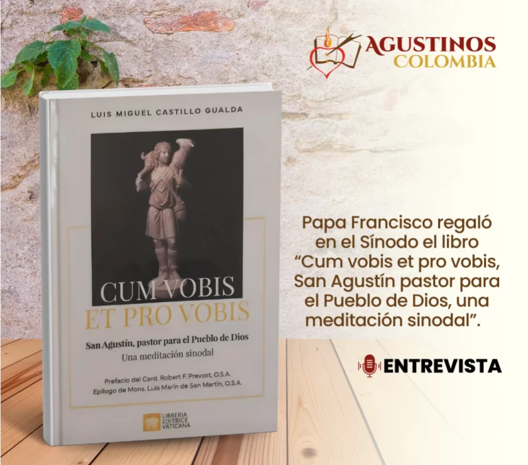 Papa Francisco regaló en el Sínodo el libro “Cum vobis et pro vobis, San Agustín pastor para el Pueblo de Dios, una meditación sinodal”.